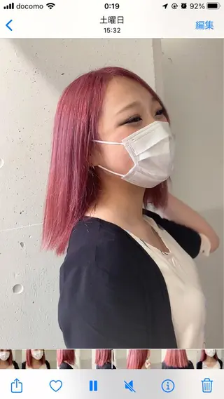 ミディアム カラー ミルミー美容室所属・🦄💒💓齎藤 七海子🦄💒💓のマツエク・マツパデザイン