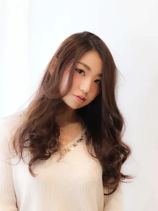 ロング カラー 髪質改善🌈縮毛矯正 荻原 達矢のヘアスタイル