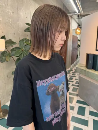 ショート カラー noe'所属・☺︎MIKU☺︎栄/ ボブ/ブリーチカラーのヘアスタイル