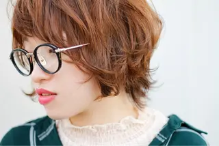 ショート カラー パーマ 似合わせカット得意 仁井亮のヘアスタイル