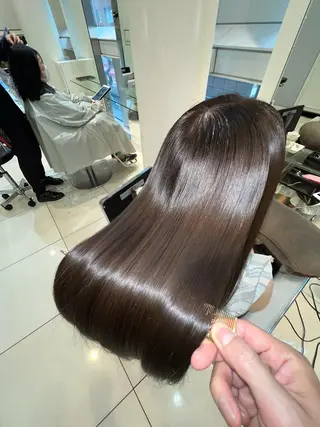 ロング 縮毛矯正/髪質改善/ ブリーチ/東陽町✨のヘアスタイル