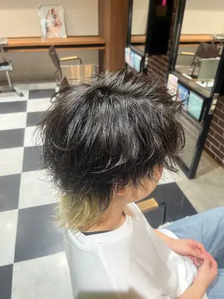 ミディアム カラー パーマ 🎧メンズパーマ特化 /RUI🎧のヘアスタイル