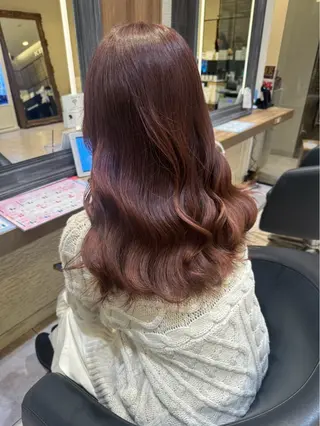 ロング カラー 赤み消しカラー🌱 YUZUKI🫧のヘアスタイル