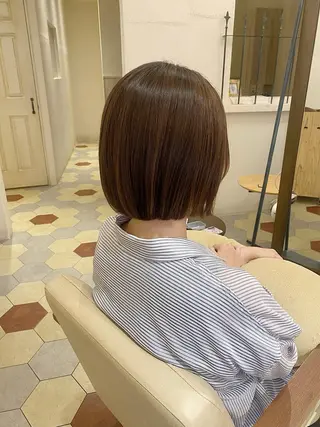 ミディアム 艶髪/艶カラー/縮毛 / タキダのヘアスタイル