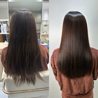 ロング パーマ 髪質改善/縮毛矯正 /ブリーチ矯正/岡部のヘアスタイル