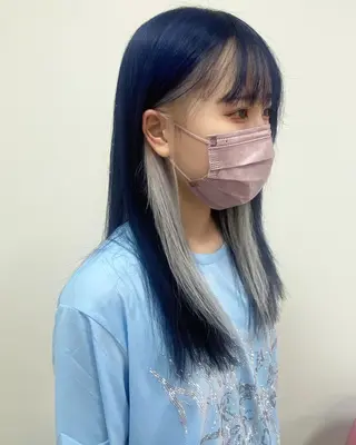 ロング カラー 💘韓国カラー💘 クルミのヘアスタイル