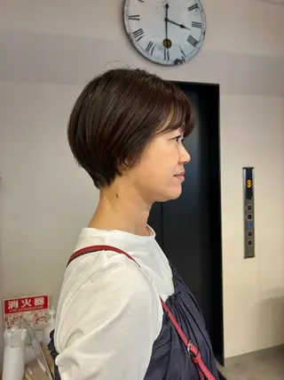 ショート 切りっぱなしボブ 大阪梅田/きょうかのヘアスタイル