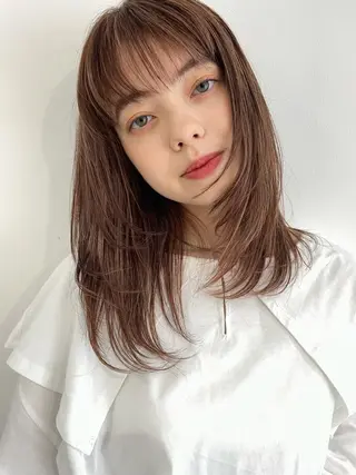 セミロング silo所属・silo MOKA 顔周りカット🦦のヘアスタイル