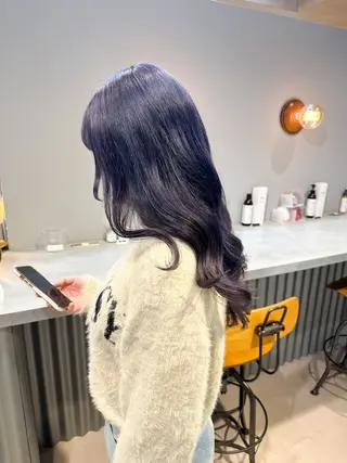 セミロング カラー 💖ハイライト/ハイ トーン💖MIKIのヘアスタイル