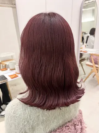 セミロング カラー 暖色カラー／ ヘアセット🌛櫻井舞のヘアスタイル