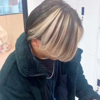 ミディアム カラー ヘアアレンジ メンズ 𝐠𝐢𝐫𝐥𝐲 𝐦𝐨𝐝𝐞🖤のヘアスタイル