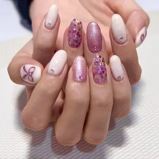 ネイル RIEKO🍒 ワンホン♡推しネイルのネイルデザイン