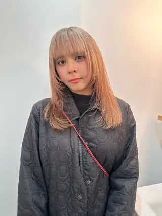 セミロング カラー amy.所属・メンズカットパーマ/ ブリーチ高柳将太のヘアスタイル