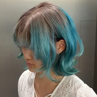 ショート カラー ハイトーン/ブリーチ ／デザインカラー悠斗のヘアスタイル