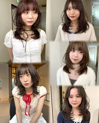 ロング カラー mizuki/ピンク ベージュ.レイヤーのヘアスタイル