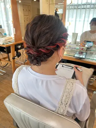 ミディアム ヘアアレンジ 優希 ／カットモデル募集中のヘアスタイル