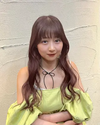 ロング カラー 顔まわり/オフィス カラー/青栁優🔆のヘアスタイル