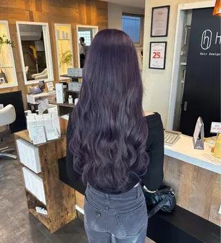 ロング カラー Happis所属・藤原 梨夢のヘアスタイル