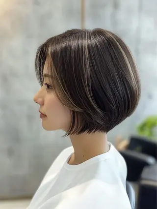 ショート カラー レイヤー×顔周 り×髪質改善/MIUのヘアスタイル