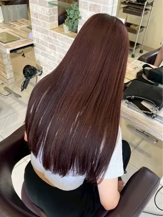 ロング カラー 長房 珠羽のヘアスタイル