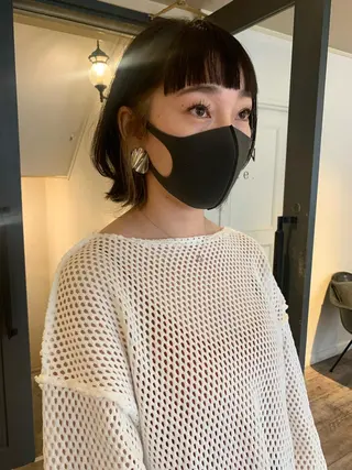 ショート カラー パーマ ヘアアレンジ メンズ キッズ ネイル マツエク・マツパ SALOWIN梅田茶屋町店所属・ウルフレイヤーカット /チヒロのヘアスタイル