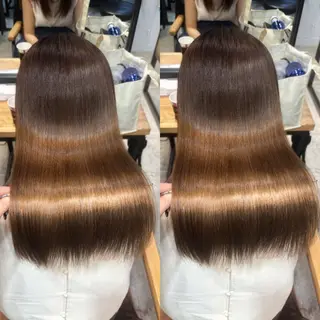 セミロング カラー 新宿/髪質改善/ 縮毛矯正/松永ゆいのヘアスタイル