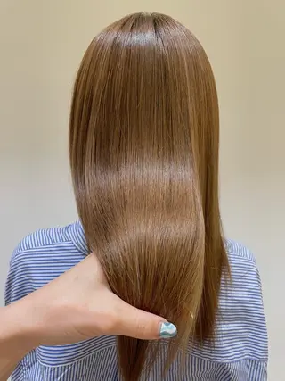 セミロング パーマ 暖色カラー/似合わせ カット/名古屋/辻のヘアスタイル