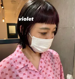 ミディアム カラー パーマ ヘアアレンジ ネイル マツエク・マツパ Miku /ブリーチ/ボブのヘアスタイル