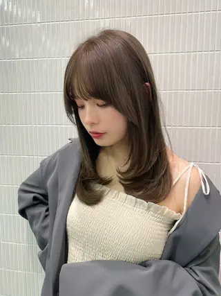 セミロング 透明感カラー/ レイヤー🪽千優のヘアスタイル