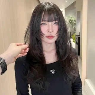 ロング 韓国風カラー/艶髪 🇰🇷💎✨ミズキのヘアスタイル