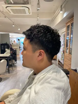 パーマ メンズ miwa/ボブパーマ /モードボブのヘアスタイル