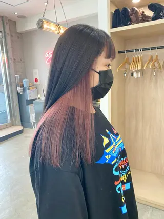 ロング カラー ヘアアレンジ ♡韓国風ヘア 🐈♡MIHOのヘアスタイル