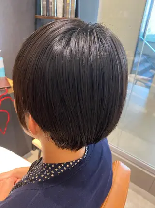 ショート パーマ 田中 アキオのヘアスタイル