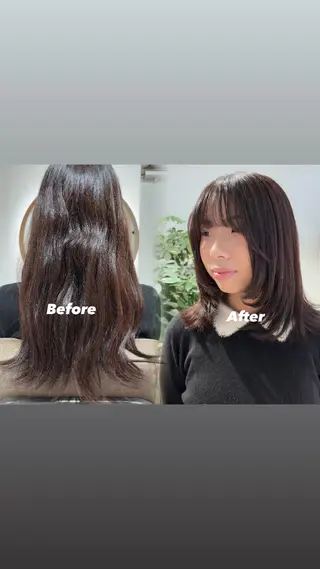 セミロング 瀬戸 杏珠のヘアスタイル