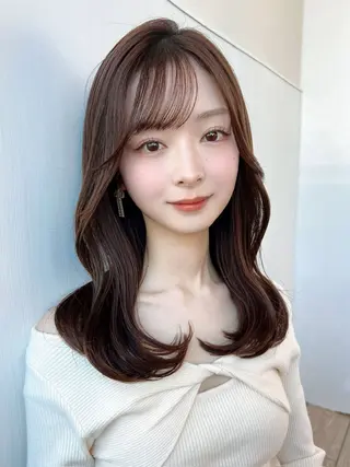 ロング カラー 山﨑 翼のヘアスタイル