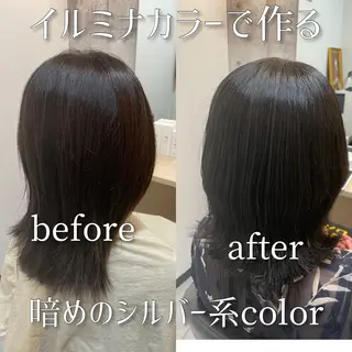 ミディアム カラー 髪質改善カラー特化 井上秀樹のヘアスタイル