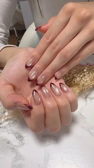 ネイル はな💎ネイル ワンホン、長さ出しのネイルデザイン