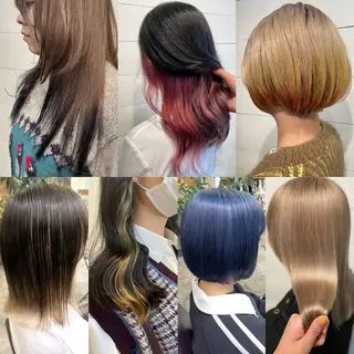 ミディアム カラー 艶カラー/ハイトーン Anjuのヘアスタイル