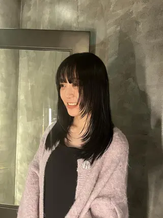 セミロング カラー HAIR MAKE miel所属・🫧透明感カラー🫧 SHINSEIのヘアスタイル