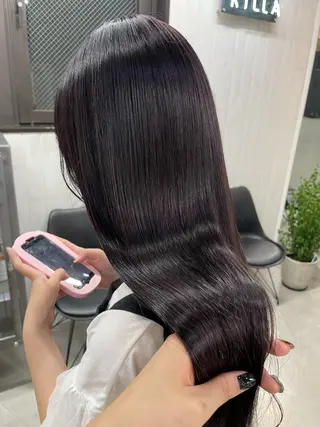 ロング Rico / bob/グレージュのヘアスタイル