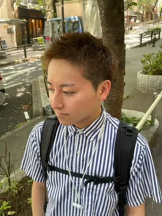 カラー メンズ Le'a所属・渋谷/フェード/ 國分 翔のヘアスタイル