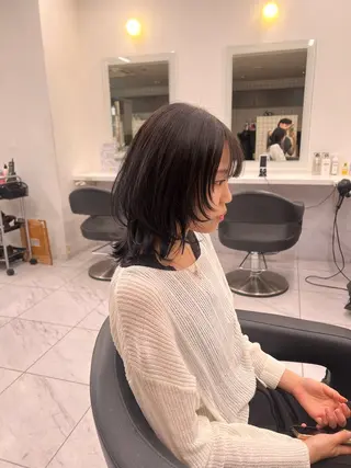 ミディアム カラー 韓国レイヤーカット /REIのヘアスタイル