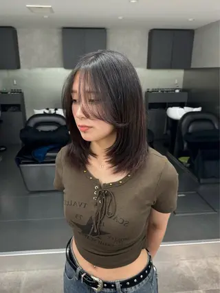 ミディアム 韓国特化🇰🇷千葉 /レイヤーカット竜生のヘアスタイル