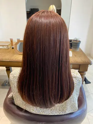 セミロング カラー 大倉 未波のヘアスタイル