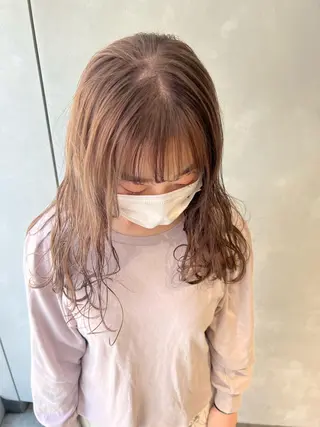 ロング カラー nishido ハイライト/メンズのヘアスタイル