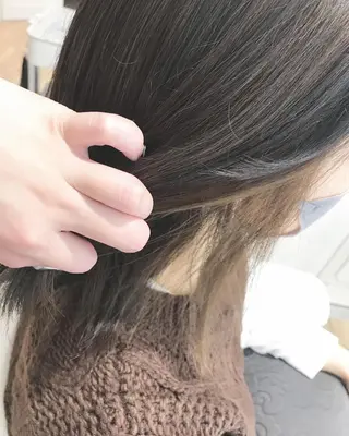 セミロング 🥛洒落髪小顔cut なら龍崎🥛のヘアスタイル