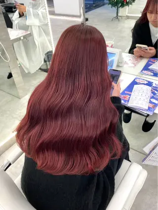 ロング カラー 韓国🇰🇷× 暖色カラー🍒きののヘアスタイル