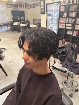 ショート パーマ メンズ 沖縄メンズ美容室SILLY所属・玉那覇 啓斗のヘアスタイル