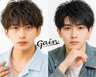 ショート カラー パーマ メンズ Gain KAKKY 池下駅徒歩3分のヘアスタイル