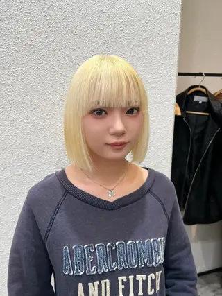 ショート カラー ブリーチカラー🦋‪ 田中さくらのヘアスタイル